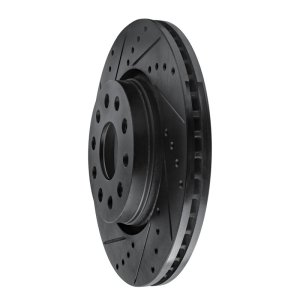 Dodge Sprinter 2500 Brake Rotor (1) - Rear Left - R1 Concepts - Drilled & Slotted - Black - `02-`18